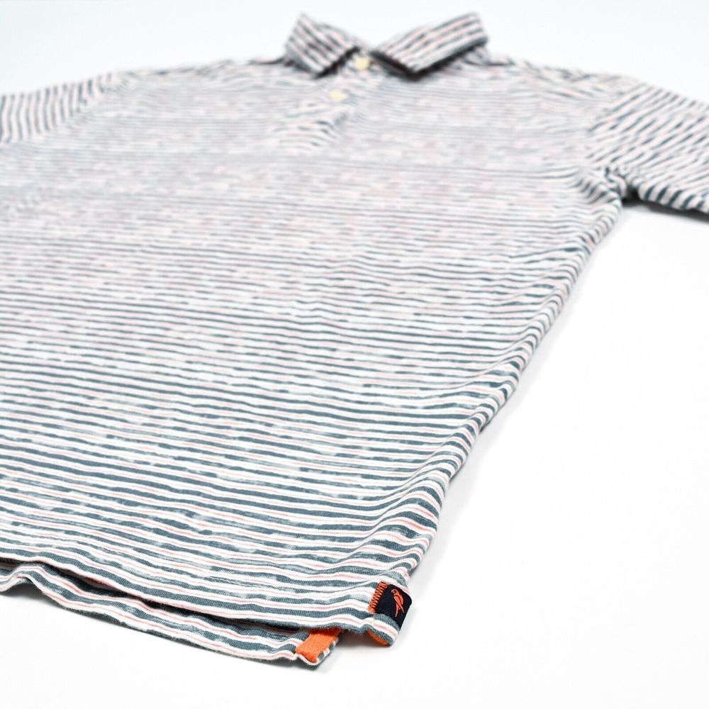 Pepe's Margaritaville Men's Geometric Stripes Golf Polo‎ Shirt Size Large Casual